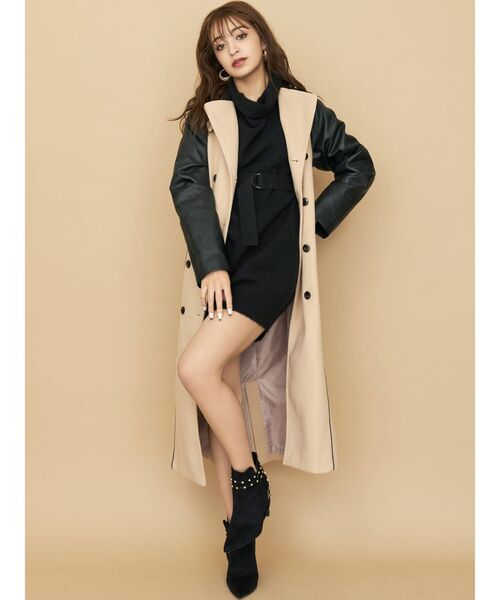 RESEXXY(リゼクシー)の「ウォームニットワンピース(ワンピース・レディース・ブラック/ベージュ/グレー/イエロー・FREE)」の8枚目の写真