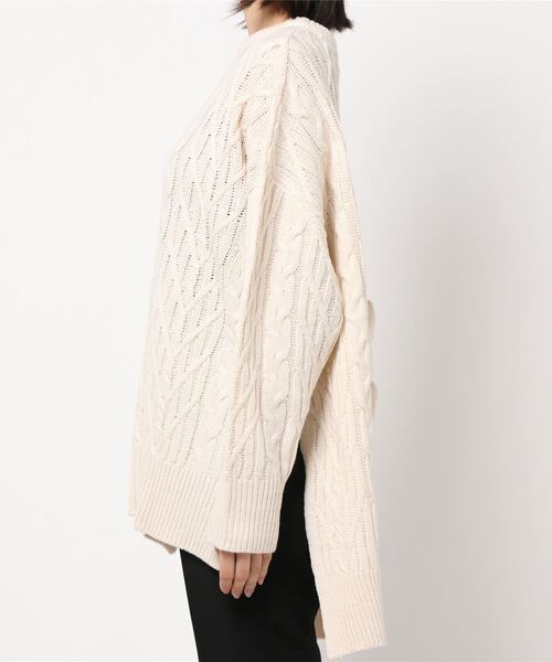 rps（アールピーエス）の「ＢＡＣＫリボンケーブルニットプルオーバー（ニット/セーター・レディース・ブラウン/オフホワイト/ラベンダー・M）」の12枚目の写真