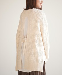 rps | ＢＡＣＫリボンケーブルニットプルオーバー(ニット/セーター)