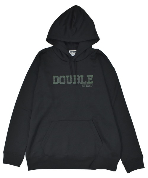 DOUBLE STEAL(ダブルスティール)の「CAMO LOGO 裏起毛 パーカー(パーカー・メンズ・ブラック/ホワイト/トップグレー・LARGE/MEDIUM/X-LARGE)」の1枚目の写真
