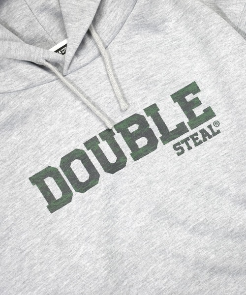 DOUBLE STEAL(ダブルスティール)の「CAMO LOGO 裏起毛 パーカー(パーカー・メンズ・ブラック/ホワイト/トップグレー・LARGE/MEDIUM/X-LARGE)」の3枚目の写真