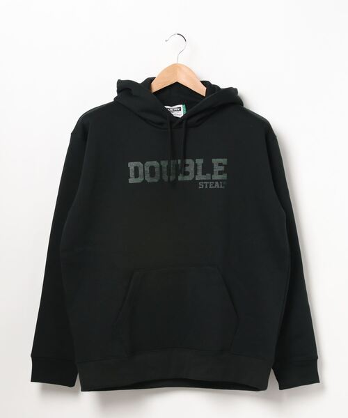 DOUBLE STEAL(ダブルスティール)の「CAMO LOGO 裏起毛 パーカー(パーカー・メンズ・ブラック/ホワイト/トップグレー・LARGE/MEDIUM/X-LARGE)」の9枚目の写真