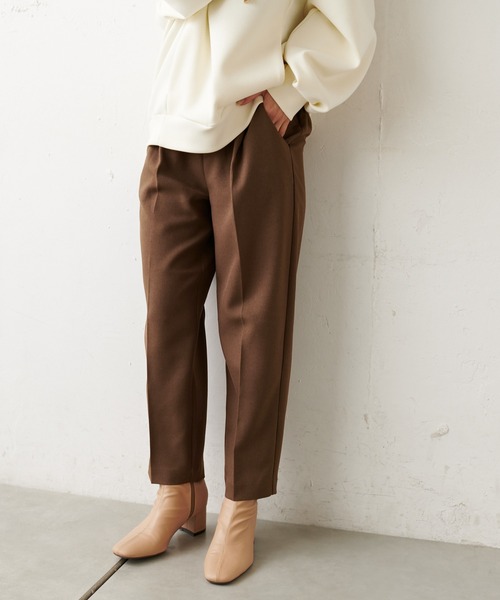 natural couture(ナチュラルクチュール)の「美シルエット微起毛テーパードパンツ Sサイズ(その他パンツ・レディース・ブラック/ブルー/マスタード/モカ/ライトベージュ/ピンク・SMALL)」の3枚目の写真