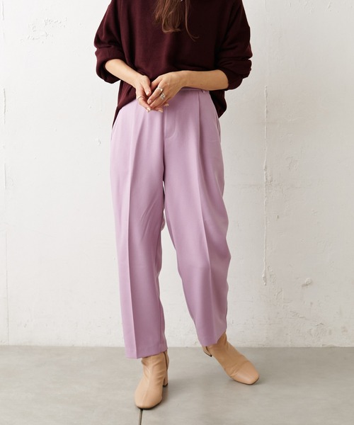 natural couture(ナチュラルクチュール)の「美シルエット微起毛テーパードパンツ Sサイズ(その他パンツ・レディース・ブラック/ブルー/マスタード/モカ/ライトベージュ/ピンク・SMALL)」の10枚目の写真