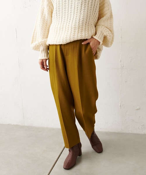 natural couture(ナチュラルクチュール)の「美シルエット微起毛テーパードパンツ Sサイズ(その他パンツ・レディース・ブラック/ブルー/マスタード/モカ/ライトベージュ/ピンク・SMALL)」の12枚目の写真