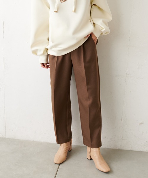 natural couture(ナチュラルクチュール)の「美シルエット微起毛テーパードパンツ Sサイズ(その他パンツ・レディース・ブラック/ブルー/マスタード/モカ/ライトベージュ/ピンク・SMALL)」の13枚目の写真