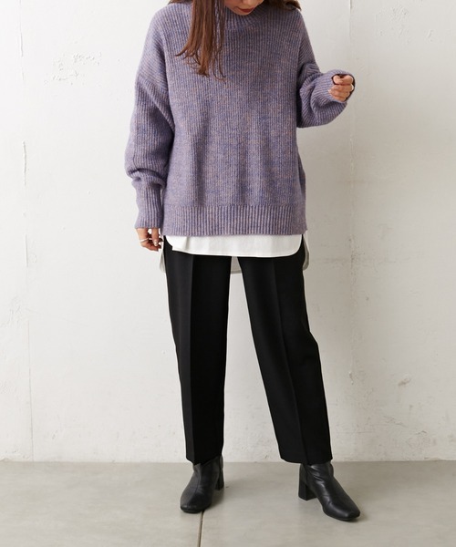 natural couture(ナチュラルクチュール)の「美シルエット微起毛テーパードパンツ Sサイズ(その他パンツ・レディース・ブラック/ブルー/マスタード/モカ/ライトベージュ/ピンク・SMALL)」の21枚目の写真