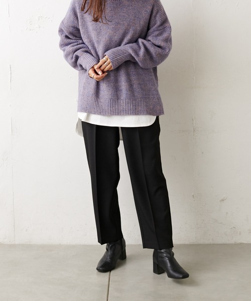 natural couture(ナチュラルクチュール)の「美シルエット微起毛テーパードパンツ Sサイズ(その他パンツ・レディース・ブラック/ブルー/マスタード/モカ/ライトベージュ/ピンク・SMALL)」の11枚目の写真