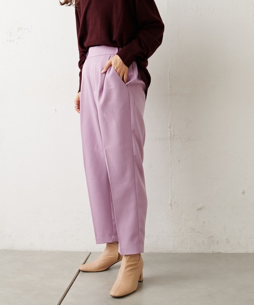 natural couture(ナチュラルクチュール)の「美シルエット微起毛テーパードパンツ Sサイズ(その他パンツ・レディース・ブラック/ブルー/マスタード/モカ/ライトベージュ/ピンク・SMALL)」の16枚目の写真