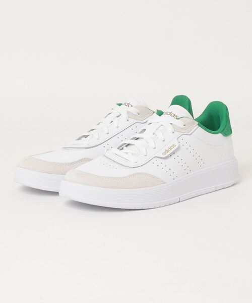 adidas(アディダス)の「アディダス adidas COURTROOKM(スニーカー・メンズ・ホワイト×グリーン・25.0cm/26.5cm/28.0cm/25.5cm/27.0cm/26.0cm/27.5cm)」の1枚目の写真