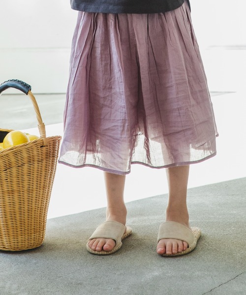 pairmanon（ペアマノン）の「【インドコットン】【リンクコーデ】インド綿 コットン ロング ボイルスカート（スカート・キッズ・ラベンダー/ブルー/ブラック/ベージュ/テラコッタ・100/120/140/150/90/110/130）」の5枚目の写真