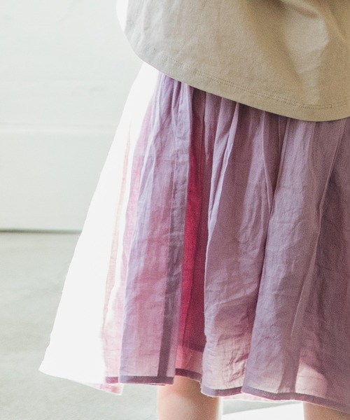 pairmanon（ペアマノン）の「【インドコットン】【リンクコーデ】インド綿 コットン ロング ボイルスカート（スカート・キッズ・ラベンダー/ブルー/ブラック/ベージュ/テラコッタ・100/120/140/150/90/110/130）」の18枚目の写真