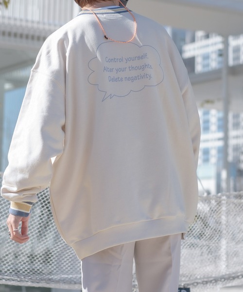 kutir(クティール)の「リブ配色ゆるイラストスウェット(スウェット・メンズ・ホワイト/ブラック/その他/霜降りグレー・MEDIUM/LARGE)」の14枚目の写真