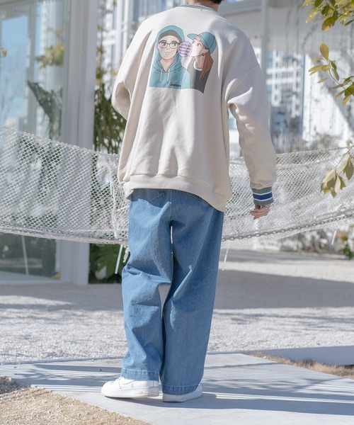 kutir(クティール)の「リブ配色ゆるイラストスウェット(スウェット・メンズ・ホワイト/ブラック/その他/霜降りグレー・MEDIUM/LARGE)」の20枚目の写真