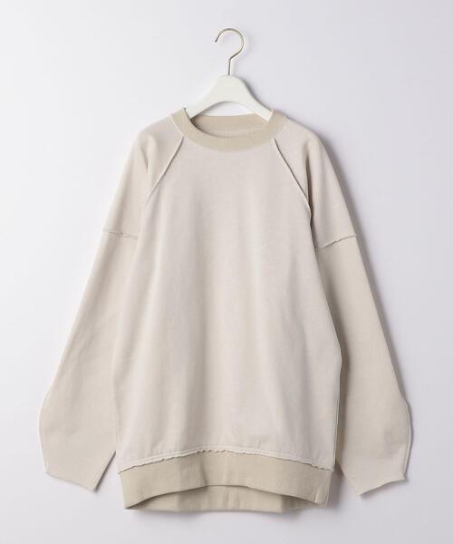 BRACTMENT(ブラクトメント)の「『BRACTMENT(ブラクトメント)』 BM 裏毛 ラグラン プルオーバー(スウェット・レディース・ライトグレー/オフホワイト/シャーベット・FREE)」の2枚目の写真