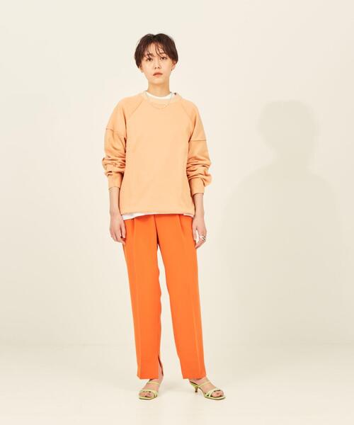 BRACTMENT(ブラクトメント)の「『BRACTMENT(ブラクトメント)』 BM 裏毛 ラグラン プルオーバー(スウェット・レディース・ライトグレー/オフホワイト/シャーベット・FREE)」の20枚目の写真