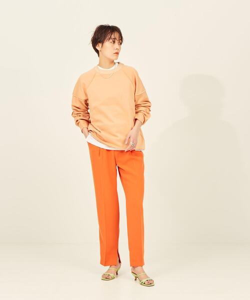 BRACTMENT(ブラクトメント)の「『BRACTMENT(ブラクトメント)』 BM 裏毛 ラグラン プルオーバー(スウェット・レディース・ライトグレー/オフホワイト/シャーベット・FREE)」の5枚目の写真