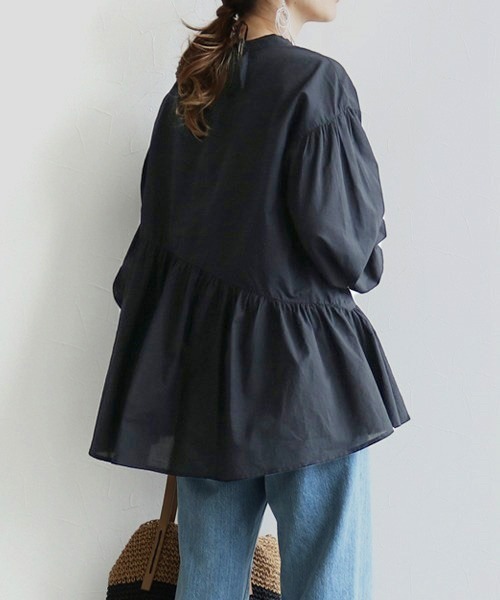 reca（レカ）の「ペプラムブラウス（シャツ/ブラウス・レディース・ブラック/イエロー/アイボリー/ベージュ・M/L）」の3枚目の写真