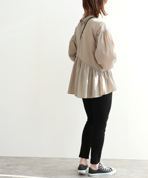 reca（レカ）の「ペプラムブラウス（シャツ/ブラウス・レディース・ブラック/イエロー/アイボリー/ベージュ・M/L）」の8枚目の写真