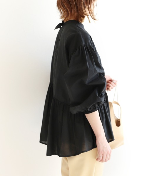 reca（レカ）の「ペプラムブラウス（シャツ/ブラウス・レディース・ブラック/イエロー/アイボリー/ベージュ・M/L）」の11枚目の写真