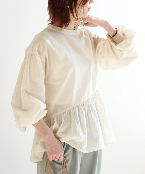 reca（レカ）の「ペプラムブラウス（シャツ/ブラウス・レディース・ブラック/イエロー/アイボリー/ベージュ・M/L）」の16枚目の写真