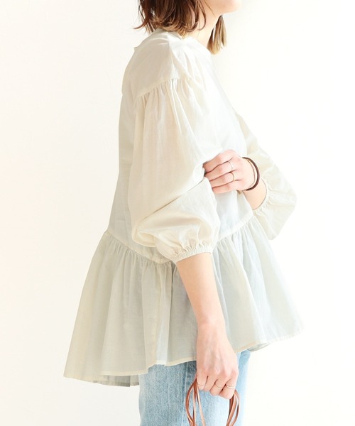 reca（レカ）の「ペプラムブラウス（シャツ/ブラウス・レディース・ブラック/イエロー/アイボリー/ベージュ・M/L）」の15枚目の写真