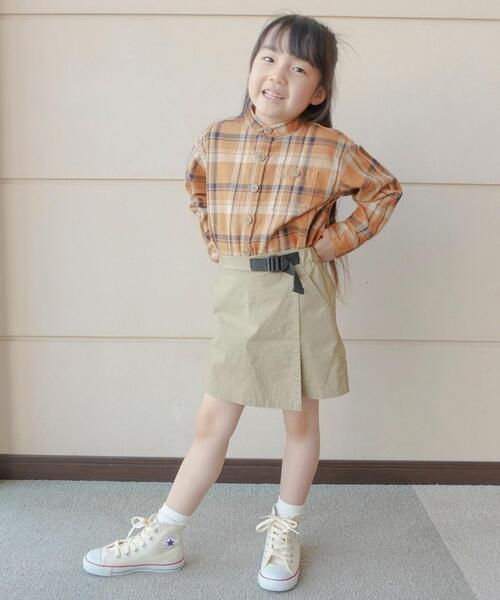 coen(コーエン)の「【coen キッズ/ジュニア】ラップスカパン(スカート・キッズ・ベージュ/ピンク・110/130/150)」の6枚目の写真