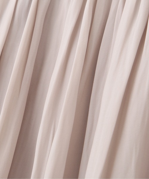 NATURAL BEAUTY BASIC（ナチュラルビューティーベーシック）の「割繊ギャザースカート（スカート・レディース・ライトグリーン/ブラウン/グレイッシュベージュ・X-SMALL/SMALL/MEDIUM）」の14枚目の写真