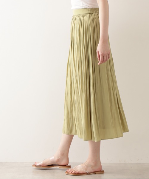 NATURAL BEAUTY BASIC（ナチュラルビューティーベーシック）の「割繊ギャザースカート（スカート・レディース・ライトグリーン/ブラウン/グレイッシュベージュ・X-SMALL/SMALL/MEDIUM）」の21枚目の写真