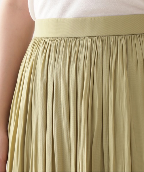 NATURAL BEAUTY BASIC（ナチュラルビューティーベーシック）の「割繊ギャザースカート（スカート・レディース・ライトグリーン/ブラウン/グレイッシュベージュ・X-SMALL/SMALL/MEDIUM）」の22枚目の写真