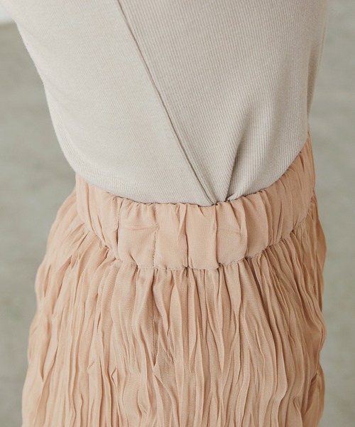 BONLECILL（ボンルシール）の「クリンクル シフォンジョーゼットフレアワイドパンツ（その他パンツ・レディース・ブラック/ベージュ/ブラウン/ベージュ系その他・FREE）」の19枚目の写真