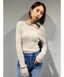 EMODA | バイカラーリブニット(ニット/セーター)