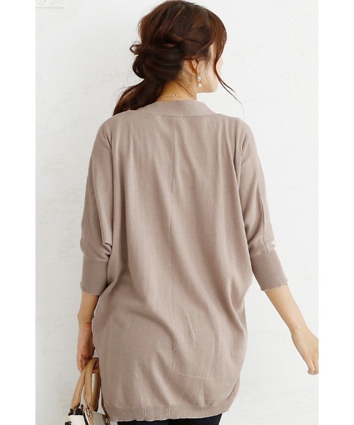 ElegChic（エレグシック）の「コットンドルマンカーディガン（カーディガン/ボレロ・レディース・カーキ/ブラック/グレイッシュベージュ・4L/XL/M）」の6枚目の写真