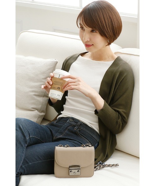 ElegChic（エレグシック）の「コットンドルマンカーディガン（カーディガン/ボレロ・レディース・カーキ/ブラック/グレイッシュベージュ・4L/XL/M）」の14枚目の写真