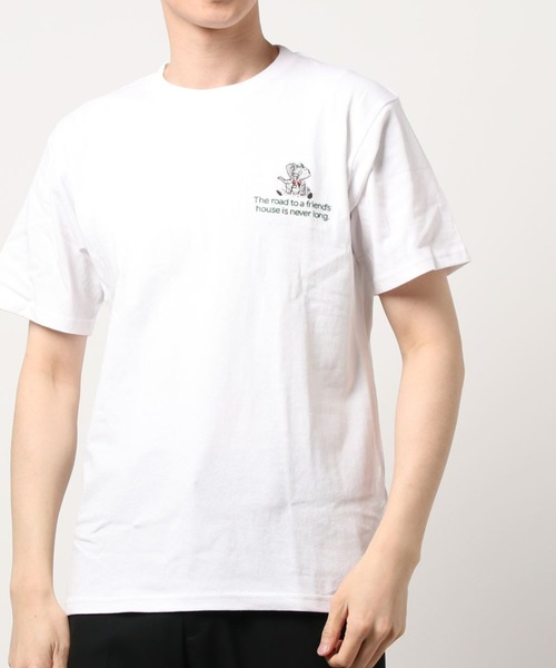 BACK NUMBER（バックナンバー）の「【BACK NUMBER】アニマル刺繍Ｔシャツ（Tシャツ/カットソー・メンズ・ベージュ/ホワイト×ホワイト/ブラック/ホワイト/オフホワイト/フューシャピンク・M/XL/L）」の4枚目の写真