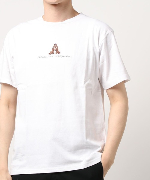 BACK NUMBER（バックナンバー）の「【BACK NUMBER】アニマル刺繍Ｔシャツ（Tシャツ/カットソー・メンズ・ベージュ/ホワイト×ホワイト/ブラック/ホワイト/オフホワイト/フューシャピンク・M/XL/L）」の3枚目の写真