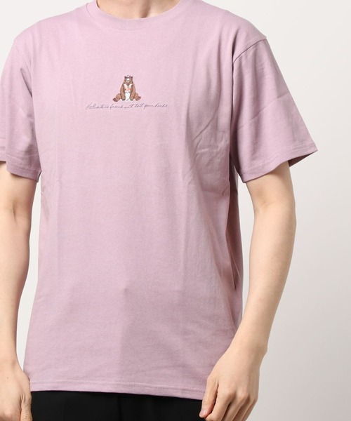 BACK NUMBER（バックナンバー）の「【BACK NUMBER】アニマル刺繍Ｔシャツ（Tシャツ/カットソー・メンズ・ベージュ/ホワイト×ホワイト/ブラック/ホワイト/オフホワイト/フューシャピンク・M/XL/L）」の6枚目の写真