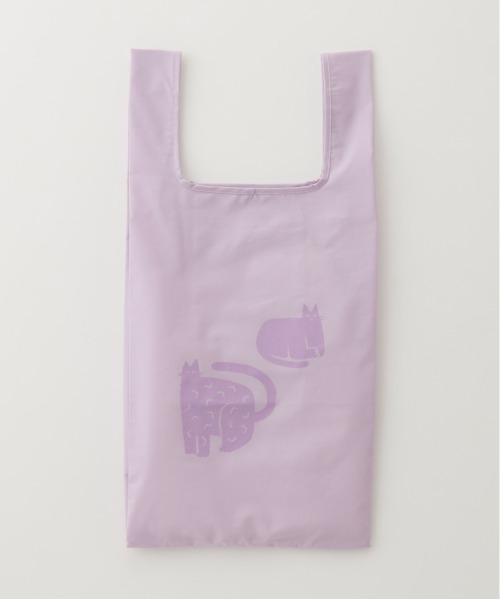 392 plusm(サンキューニプリュスエム)の「TC square bag S(エコバッグ/サブバッグ・レディース・ブラック/グリーン/ナチュラル/ライトパープル・FREE)」の12枚目の写真