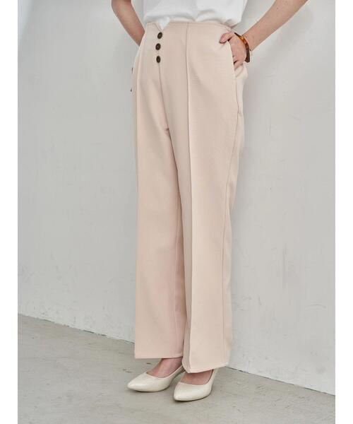 earth music&ecology（アースミュージックアンドエコロジー）の「フロントボタンセミフレアパンツ ＊（その他パンツ・レディース・ブラック/グリーン/ライトベージュ・S/M）」の8枚目の写真