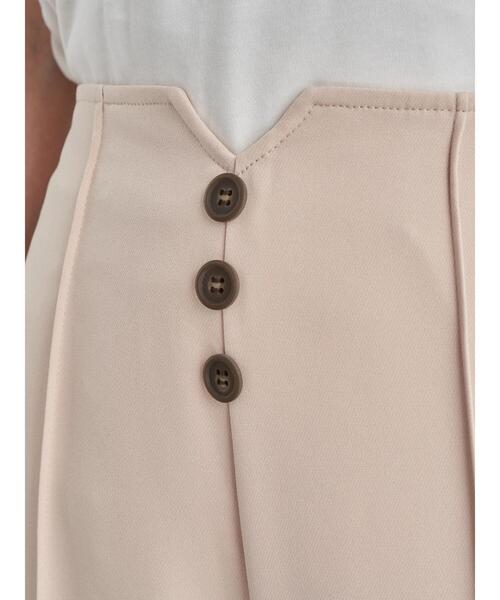 earth music&ecology（アースミュージックアンドエコロジー）の「フロントボタンセミフレアパンツ ＊（その他パンツ・レディース・ブラック/グリーン/ライトベージュ・S/M）」の9枚目の写真