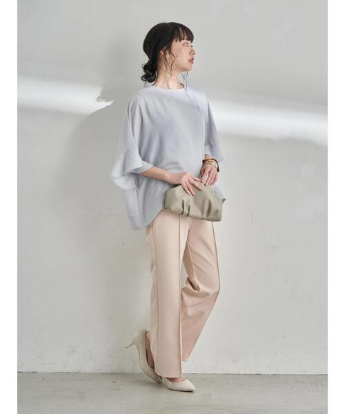 earth music&ecology（アースミュージックアンドエコロジー）の「フロントボタンセミフレアパンツ ＊（その他パンツ・レディース・ブラック/グリーン/ライトベージュ・S/M）」の12枚目の写真