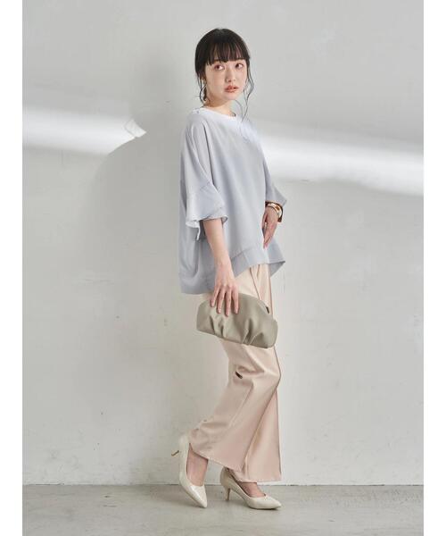 earth music&ecology（アースミュージックアンドエコロジー）の「フロントボタンセミフレアパンツ ＊（その他パンツ・レディース・ブラック/グリーン/ライトベージュ・S/M）」の14枚目の写真