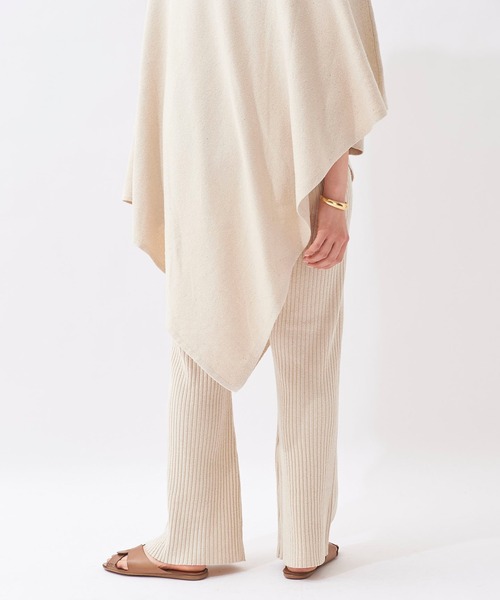 plage（プラージュ）の「【R’IAM】シルクネップリブパンツ◆（その他パンツ・レディース・ナチュラル/ブラウン・36/38）」の9枚目の写真