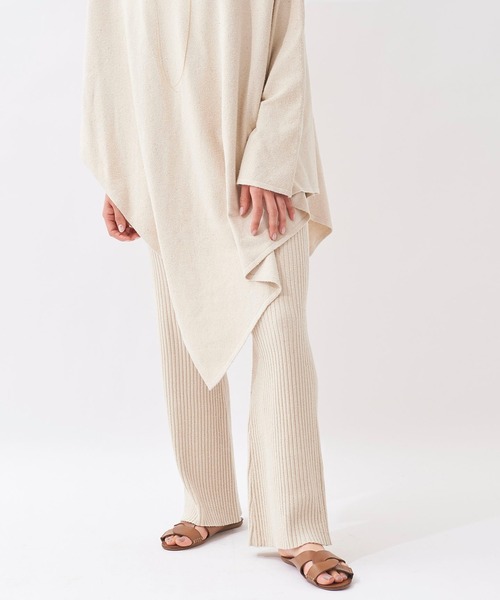 plage（プラージュ）の「【R’IAM】シルクネップリブパンツ◆（その他パンツ・レディース・ナチュラル/ブラウン・36/38）」の6枚目の写真