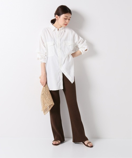 plage（プラージュ）の「【R’IAM】シルクネップリブパンツ◆（その他パンツ・レディース・ナチュラル/ブラウン・36/38）」の19枚目の写真