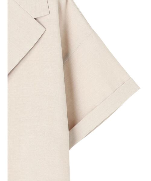 earth music&ecology（アースミュージックアンドエコロジー）の「開襟ショートシャツジャケット　＊（シャツ/ブラウス・レディース・グリーン/ラベンダー/ライトベージュ・FREE）」の6枚目の写真