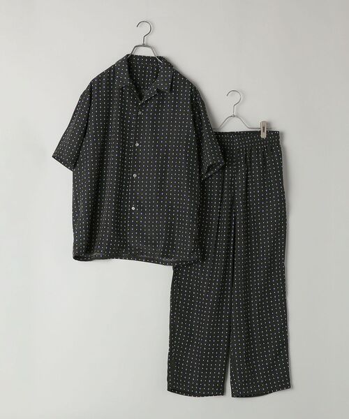 SHIPS(シップス)の「【WEB限定】SHIPS: 《シャツ+パンツ+巾着袋3点セット》ワンマイル セットアップ オープンカラーシャツ/リラックスパンツ(セットアップ・メンズ・ブラック/カーキ/グリーン/オリーブ・SMALL/X-LARGE/LARGE/MEDIUM)」の4枚目の写真