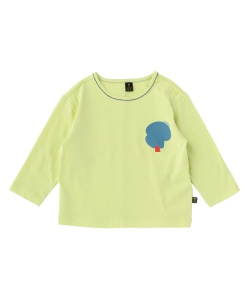 moimoln（モイモルン）の「クリップグラウンカットソー（Tシャツ/カットソー・キッズ・ライム/アイボリー/ライトパープル・110cm/130cm/90cm/100cm/120cm）」の2枚目の写真