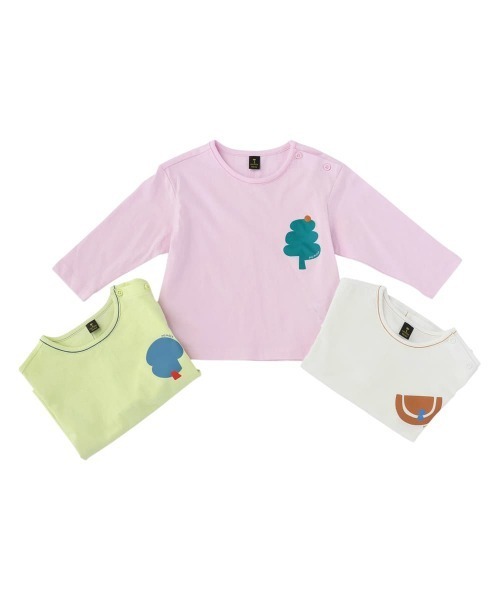 moimoln（モイモルン）の「クリップグラウンカットソー（Tシャツ/カットソー・キッズ・ライム/アイボリー/ライトパープル・110cm/130cm/90cm/100cm/120cm）」の10枚目の写真