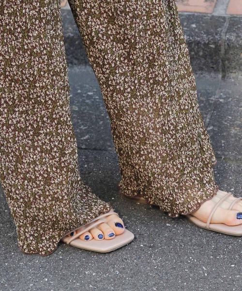 Crisp（クリスプ）の「フラワークレープシアーパンツ（その他パンツ・レディース・アイボリー/ダークブラウン・FREE）」の10枚目の写真